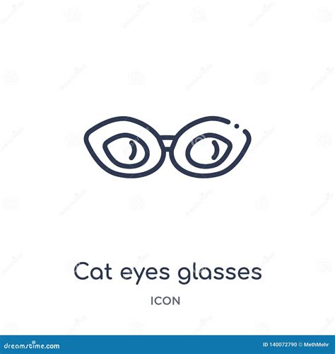 Linear Cat Eyes Glasses Icon from Fashion Outline Collection. Thin Line ...