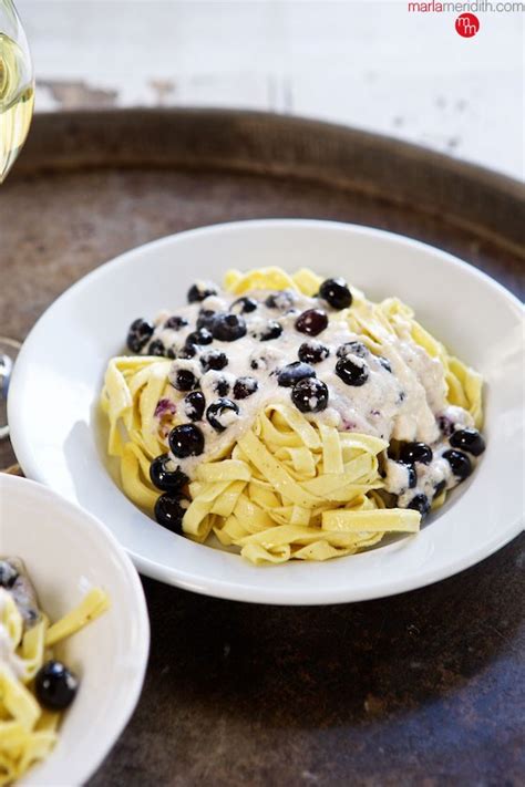 Creamy Blueberry Pasta Recipe - MarlaMeridith.com