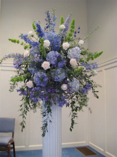 Blue Floral Arrangements Centerpieces