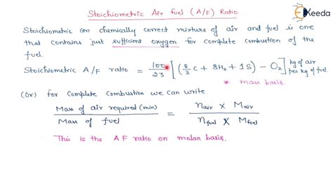 Stoichiometric Air Fuel A F Ratio - Combustion of Reactive Mixtures - Power Engineering - YouTube