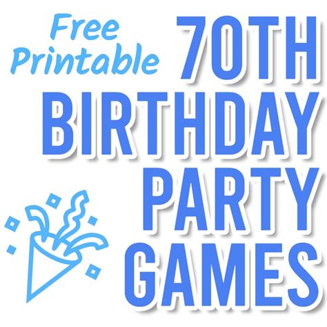 Free Printable 70th Birthday Party Games | Parties Made Personal