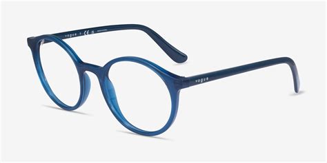 Vogue Eyewear VO5310 - Round Transparent Blue Frame Eyeglasses ...