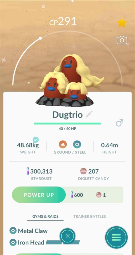 My Shiny Alolan Dugtrio : r/PokemonGoMystic