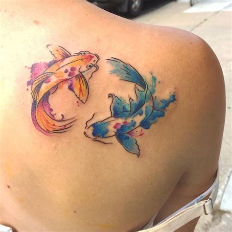 Koi tattoo design, Watercolor fish tattoo, Koi tattoo