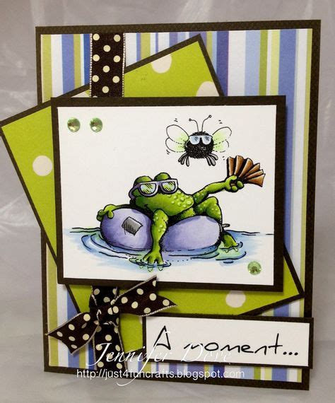 Frog Card by Just4FunCrafts and DoveArt Studios | Masculine birthday cards, Cute cards, Hand ...