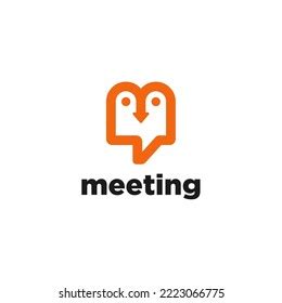 Meeting Logo Vector Designs Template Stock Vector (Royalty Free) 2223066775 | Shutterstock