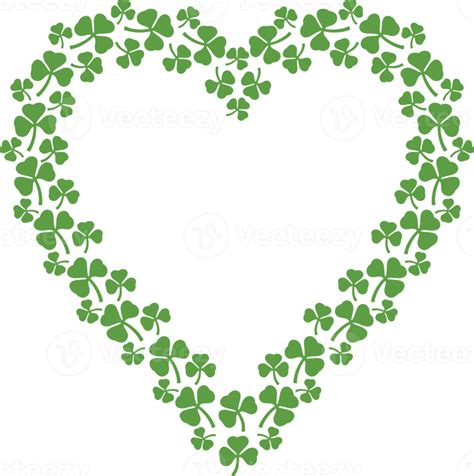 Clover heart. Shamrock icon. St Patrick's Day design. 8513596 PNG