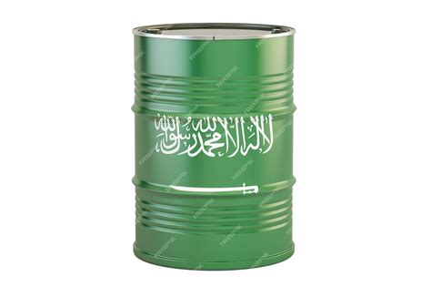 Premium Photo | Oil barrel with flag of Saudi Arabia Oil production and ...