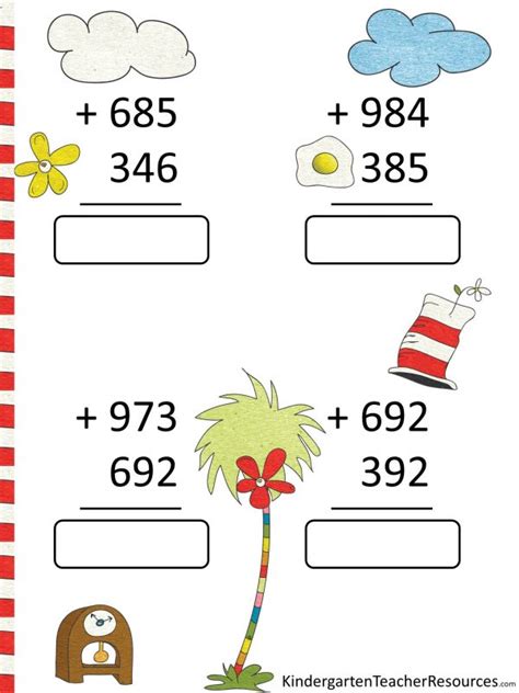 Free Dr Seuss Math Activities