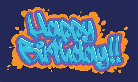 160+ Happy Birthday Graffiti Letters Pics Stock Illustrations, Royalty ...