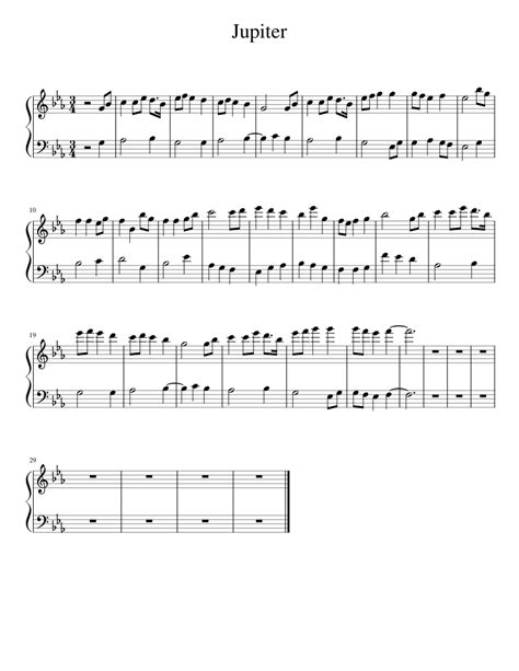 Jupiter Sheet music for Piano (Solo) | Musescore.com