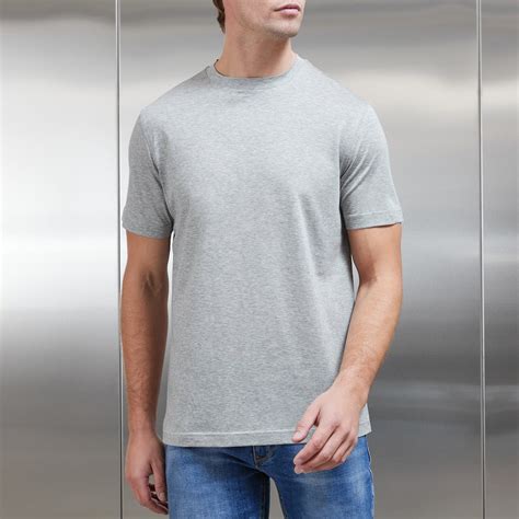 Mercerised Cotton T-shirt in Marl Grey | Mercerized cotton, Cotton ...