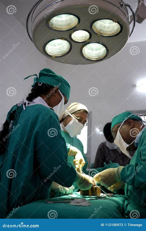 Surgical Team Perform an Operation in a Basic Hospital in India. Editorial Photography - Image ...