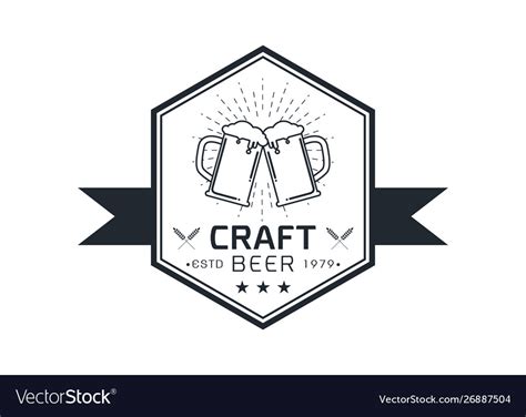 Craft beer logo Royalty Free Vector Image - VectorStock