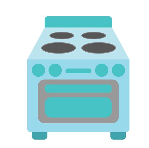 lindo azul horno hornear cocina ilustración vector clipart 15216310 ...