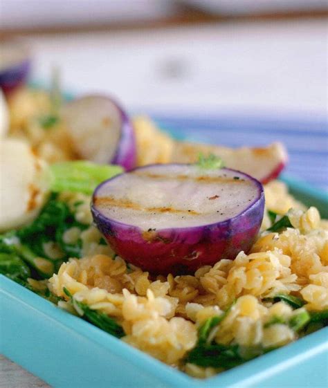 Grilled Radish, Greens and Lentil Salad | Greener Ideal