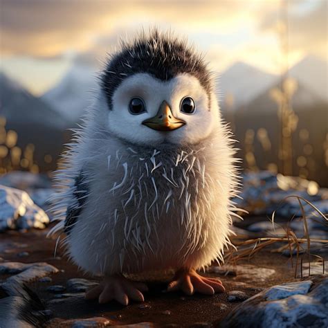 Premium AI Image | cute baby penguin