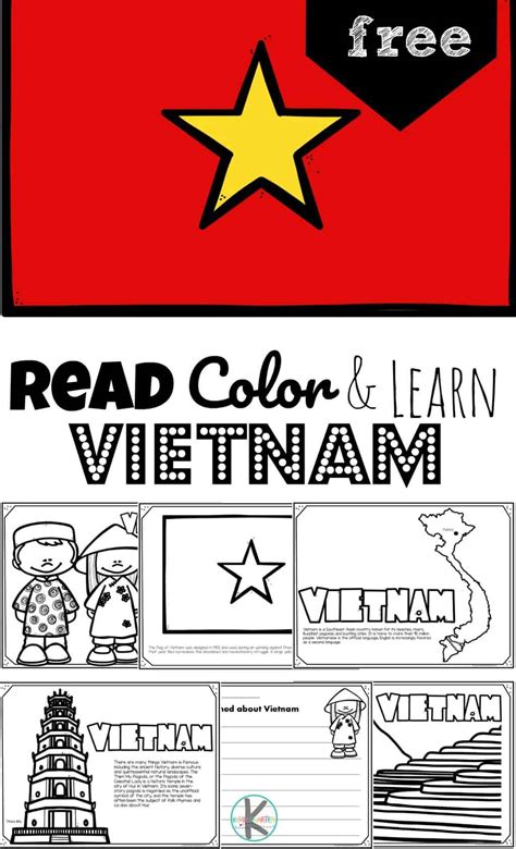 FREE Vietnam Coloring Page for Kids to Read, Color, and Learn for Kids