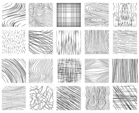 Hand drawn ink line textures. Set of design abstract background pattern, vector illustration ...