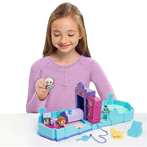 Disney Doorables Beyond the Door Elsa’s Bedroom Playset, Includes 3 ...