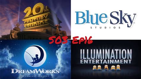 20th century studios/Blue Sky studios/DreamWorks animation/illumination ...