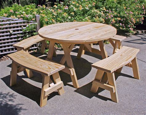 Treated Pine Round Picnic Table