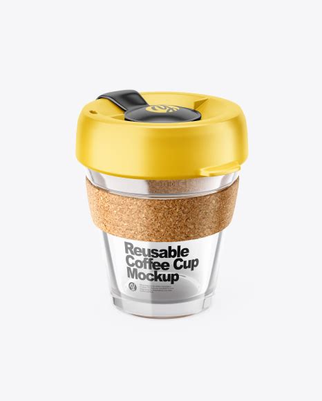 Glass Reusable Coffee Cup Mockup - Free Download Images High Quality ...