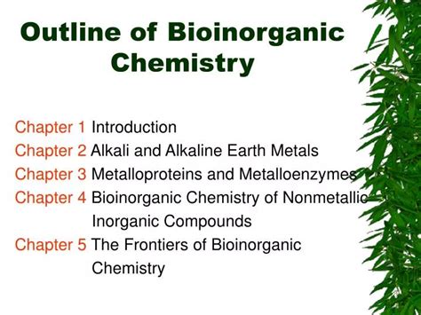 PPT - Outline of Bioinorganic Chemistry PowerPoint Presentation, free download - ID:216848