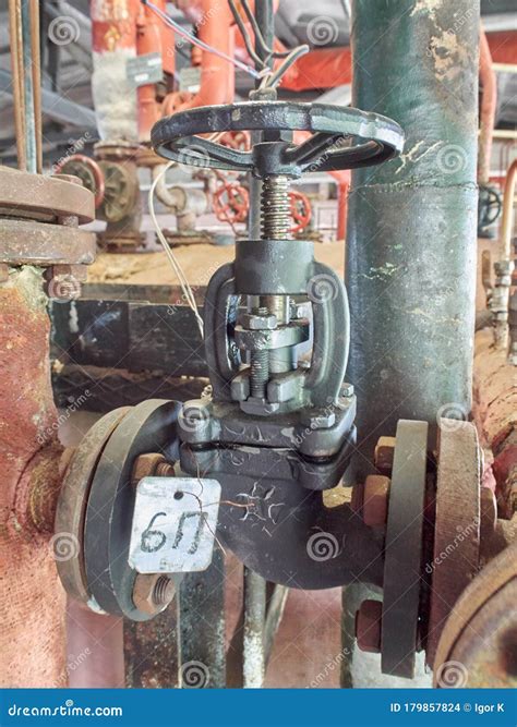 Valves of the Operating Steam Boiler in the Boiler House Stock Photo - Image of engine, heater ...