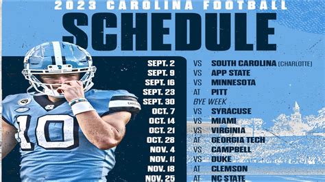 Unc Football Schedule 2024 Printable - patti sharity