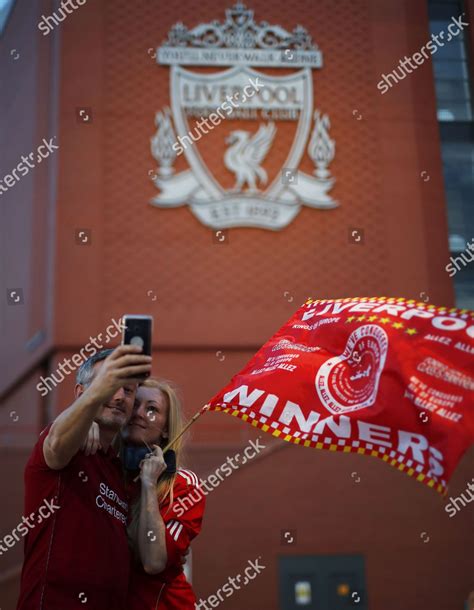 Liverpool Fc Fans Celebrate Outside Anfield Editorial Stock Photo ...