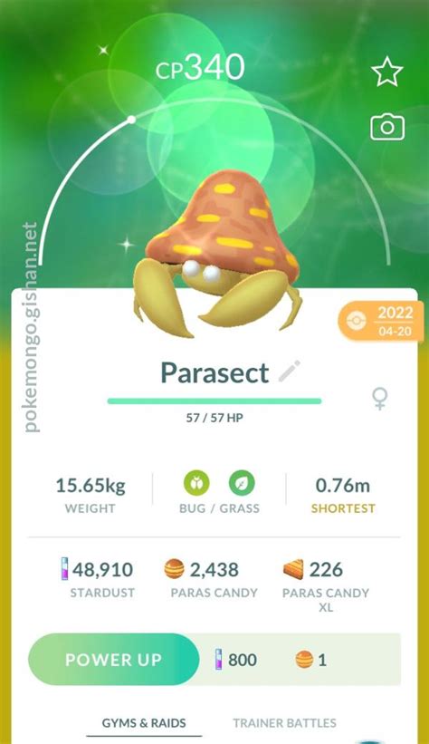 Shiny Parasect - Pokemon Go