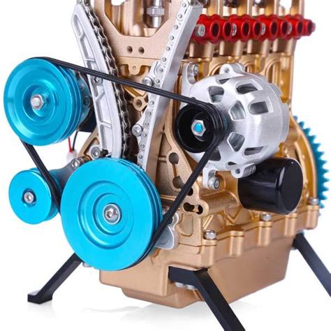 V4 Car Engine Assembly Kit Full Metal 4 Cylinder Engine Building Kit ...