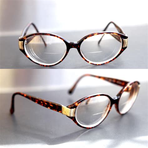 ROUND Tortoise Shell Glasses Thick Frame OLEG CASSINI Oval