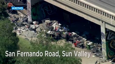 L.A.'s homeless: View from above shows homeless problem in San Fernando ...