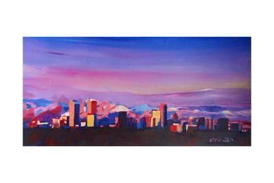 Denver Skyline Painting at PaintingValley.com | Explore collection of Denver Skyline Painting