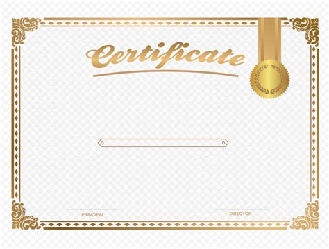 HD Gold Certificate Background Template PNG | Citypng