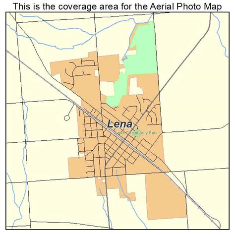 Aerial Photography Map of Lena, IL Illinois