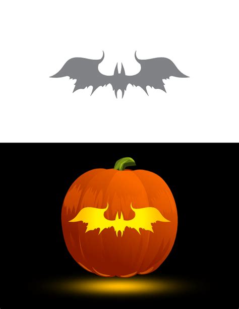 Printable Creepy Bat Pumpkin Stencil