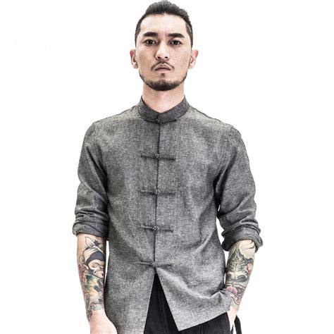 Traditional Chinese Clothing Men Shirts Fashion Trends Long Sleeve ...