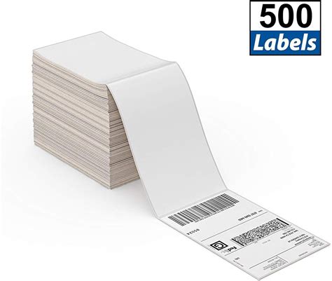 MUNBYN 4x6 Direct Thermal Fanfold Shipping Labels 500 Pics for Address Mailing Postage USPS UPS ...