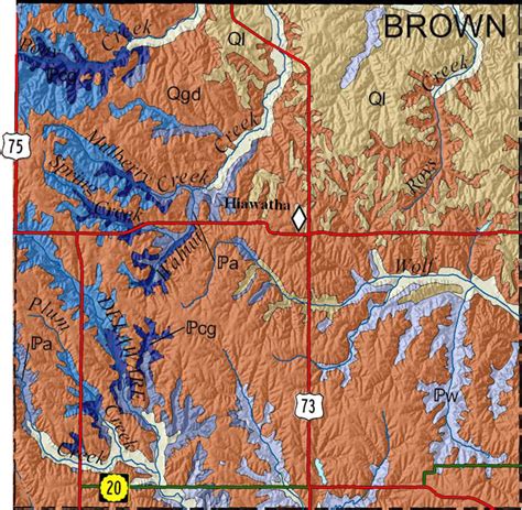 KGS--Geologic Map--Brown