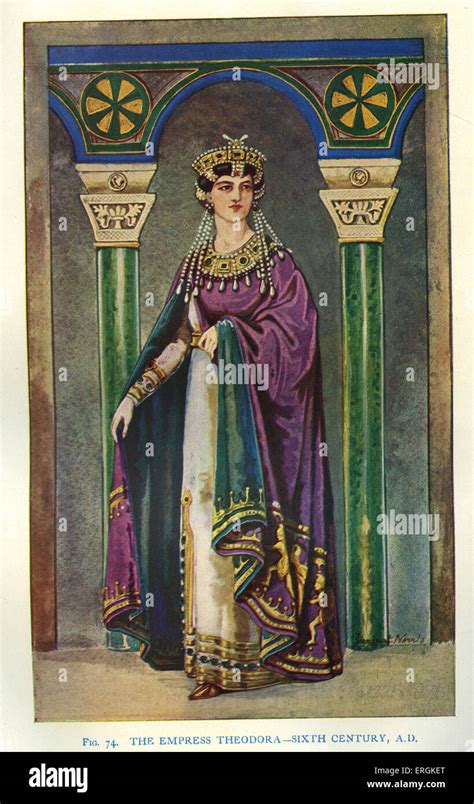 Empress Theodora c. 500 – 548, wife of Byzantine Emperor Justinian I c. 482 - 565. Leader of the ...