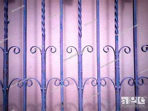 Purple Wrought iron fence, Stock Photo, Picture And Low Budget Royalty Free Image. Pic. ESY ...