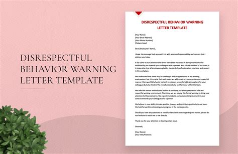 Behavior Warning Letter Template in Word, Google Docs - Download | Template.net