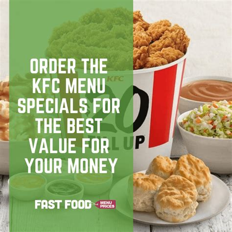 Order the KFC Menu Specials for the Best Value for Your Money - Fast ...