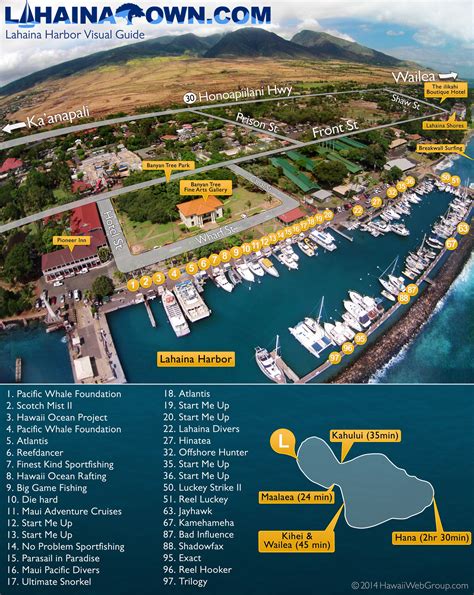 Lahaina Town Guide | Lahaina Harbor Map