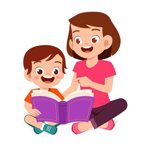 Children Reading Illustrations, Royalty-Free Vector Graphics & Clip Art ...