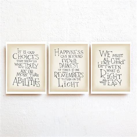 Harry Potter quote print set of 3 Albus Dumbledore quote