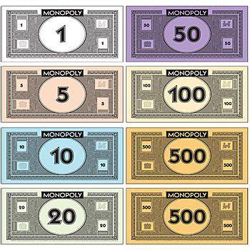 Monopoly Money Template Editable : Editable Monopoly Money PDF Sheet of ...